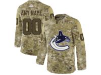 Men NHL Adidas Vancouver Canucks Customized Limited Camo Salute to Service Jersey