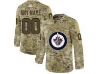 Men NHL Adidas Winnipeg Jets Customized Limited Camo Salute to Service Jersey