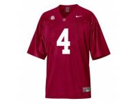 Men Nike Alabama Crimson Tide #4 T.J Yeldon Red With 2012 SEC Patch Authentic NCAA Jersey
