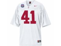 Men Nike Alabama Crimson Tide #41 Courtney Upshaw White Authentic With 2012 BCS Championship Patch NCAA Jersey