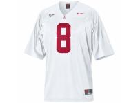 Men Nike Alabama Crimson Tide #8 Julio Jones White Authentic NCAA Jersey
