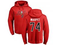 Men Nike Ali Marpet Red Name & Number Logo - NFL Tampa Bay Buccaneers #74 Pullover Hoodie
