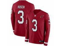 Men Nike Arizona Cardinals #3 Josh Rosen Limited Red Therma Long Sleeve NFL Jersey