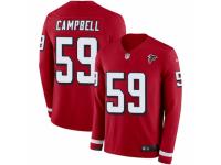 Men Nike Atlanta Falcons #59 DeVondre Campbell Limited Red Therma Long Sleeve NFL Jersey