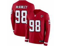 Men Nike Atlanta Falcons #98 Takkarist McKinley Limited Red Therma Long Sleeve NFL Jersey