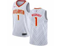 Men Nike Atlanta Hawks #1 Tracy Mcgrady White NBA Jersey - Association Edition
