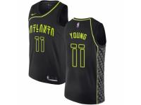 Men Nike Atlanta Hawks #11 Trae Young Black NBA Jersey - City Edition