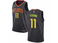 Men Nike Atlanta Hawks #11 Trae Young Black NBA Jersey - Icon Edition
