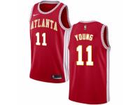 Men Nike Atlanta Hawks #11 Trae Young Red NBA Jersey Statement Edition