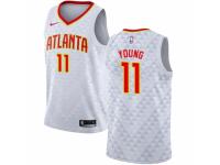 Men Nike Atlanta Hawks #11 Trae Young White NBA Jersey - Association Edition