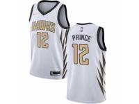 Men Nike Atlanta Hawks #12 Taurean Prince White NBA Jersey - City Edition