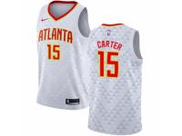 Men Nike Atlanta Hawks #15 Vince Carter White NBA Jersey - Association Edition