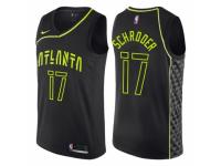 Men Nike Atlanta Hawks #17 Dennis Schroder  Black NBA Jersey - City Edition