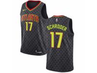 Men Nike Atlanta Hawks #17 Dennis Schroder Black Road NBA Jersey - Icon Edition