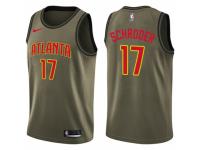Men Nike Atlanta Hawks #17 Dennis Schroder Swingman Green Salute to Service NBA Jersey