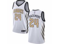 Men Nike Atlanta Hawks #24 Kent Bazemore White NBA Jersey - City Edition
