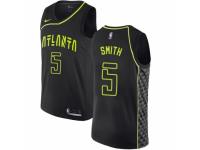Men Nike Atlanta Hawks #5 Josh Smith  Black NBA Jersey - City Edition