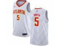 Men Nike Atlanta Hawks #5 Josh Smith White NBA Jersey - Association Edition