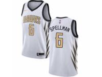 Men Nike Atlanta Hawks #6 Omari Spellman White NBA Jersey - City Edition