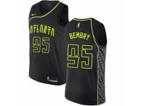 Men Nike Atlanta Hawks #95 DeAndre Bembry  Black NBA Jersey - City Edition