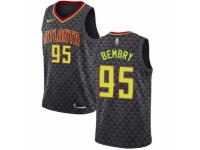 Men Nike Atlanta Hawks #95 DeAndre Bembry Black Road NBA Jersey - Icon Edition