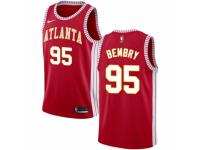 Men Nike Atlanta Hawks #95 DeAndre Bembry Red NBA Jersey Statement Edition
