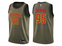 Men Nike Atlanta Hawks #95 DeAndre Bembry Swingman Green Salute to Service NBA Jersey