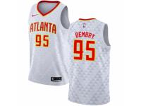 Men Nike Atlanta Hawks #95 DeAndre Bembry White NBA Jersey - Association Edition