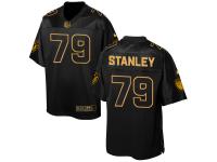Men Nike Baltimore Ravens #79 Ronnie Stanley Pro Line Black Gold Collection Jersey