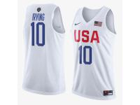 Men Nike Basketball USA Team #10 Kyrie Irving Withe 2016 Olympic Jersey