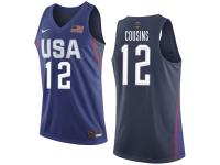 Men Nike Basketball USA Team #12 DeMarcus Cousins Purple 2016 Olympic Jersey