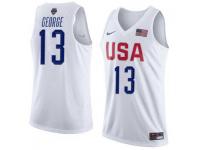 Men Nike Basketball USA Team #13 Paul George White 2016 Olympic Jersey