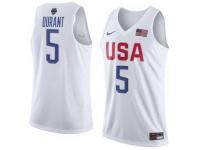 Men Nike Basketball USA Team #5 Kevin Durant Withe 2016 Olympic Jersey