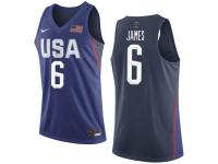 Men Nike Basketball USA Team #6 LeBron James Purple 2016 Olympic Jersey