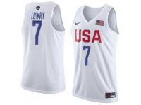 Men Nike Basketball USA Team #7 Kyle Lowry White 2016 Olympic Jersey