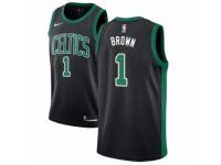 Men Nike Boston Celtics #1 Walter Brown Black NBA Jersey - Statement Edition