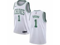 Men Nike Boston Celtics #1 Walter Brown White NBA Jersey - Association Edition