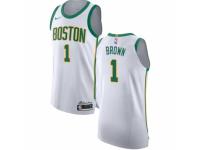 Men Nike Boston Celtics #1 Walter Brown White NBA Jersey - City Edition
