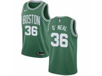 Men Nike Boston Celtics #36 Shaquille ONeal  Green (White No.) Road NBA Jersey - Icon Edition