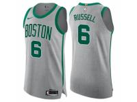 Men Nike Boston Celtics #6 Bill Russell Gray NBA Jersey - City Edition