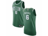 Men Nike Boston Celtics #6 Bill Russell Green (White No.) Road NBA Jersey - Icon Edition