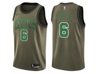 Men Nike Boston Celtics #6 Bill Russell Swingman Green Salute to Service NBA Jersey