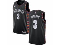 Men Nike Brooklyn Nets #3 Drazen Petrovic Black NBA Jersey - 2018/19 City Edition