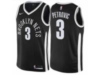Men Nike Brooklyn Nets #3 Drazen Petrovic  Black NBA Jersey - City Edition