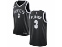 Men Nike Brooklyn Nets #3 Drazen Petrovic  Black Road NBA Jersey - Icon Edition