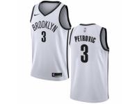Men Nike Brooklyn Nets #3 Drazen Petrovic White NBA Jersey - Association Edition
