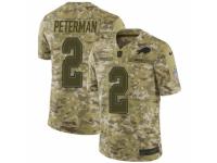 Men Nike Buffalo Bills #2 Nathan Peterman Limited Camo 2018 Salute to Service NFL Jersey