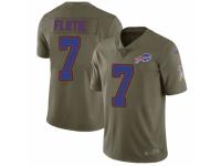 Men Nike Buffalo Bills #7 Doug Flutie Limited Olive 2017 Salute to Service NFL Jersey