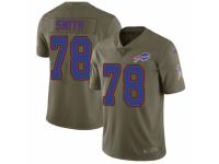 Men Nike Buffalo Bills #78 Bruce Smith Limited Olive 2017 Salute to Service NFL Jersey
