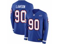 Men Nike Buffalo Bills #90 Shaq Lawson Limited Royal Blue Therma Long Sleeve NFL Jersey